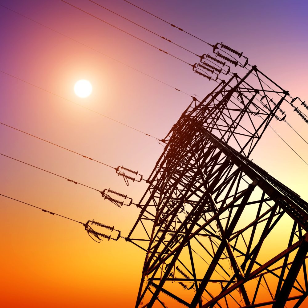High,Voltage,Post.high-voltage,Tower,Sky,Background.