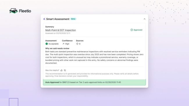Fleetio Service Advisor